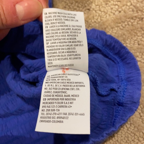 NWOT American Eagle Tube Top Blue Small - Picture 6 of 9